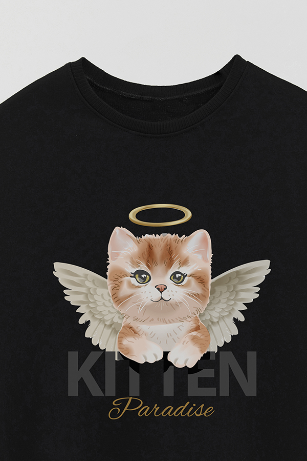 BUZO CREWNECK RUSTICO KITTY DREAMS PARADISE