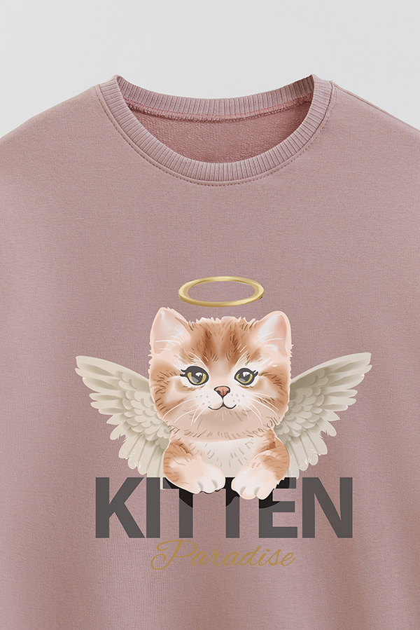 BUZO CREWNECK RUSTICO KITTY DREAMS PARADISE