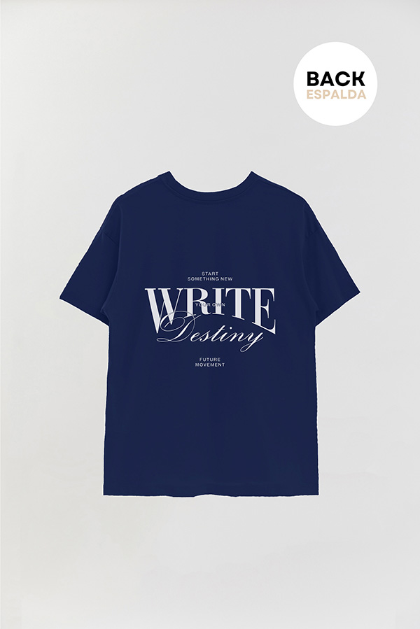 REMERA OVER FB WRITE YOUR OWN DESTINY