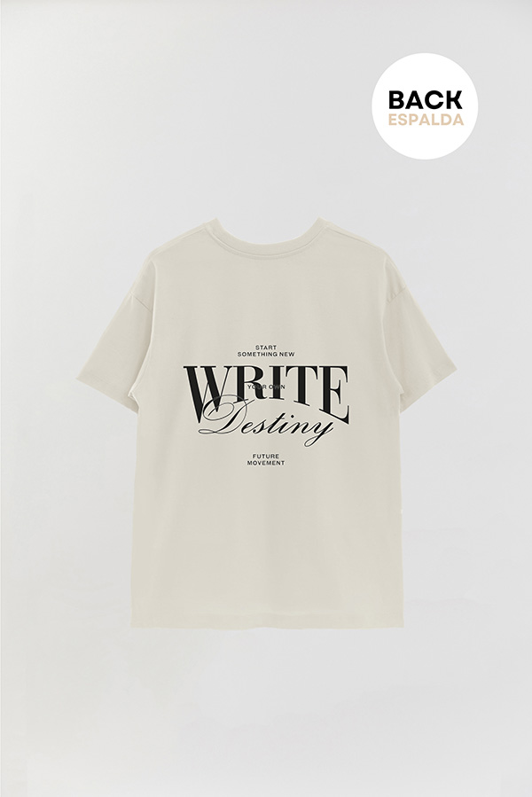 REMERA OVER FB WRITE YOUR OWN DESTINY