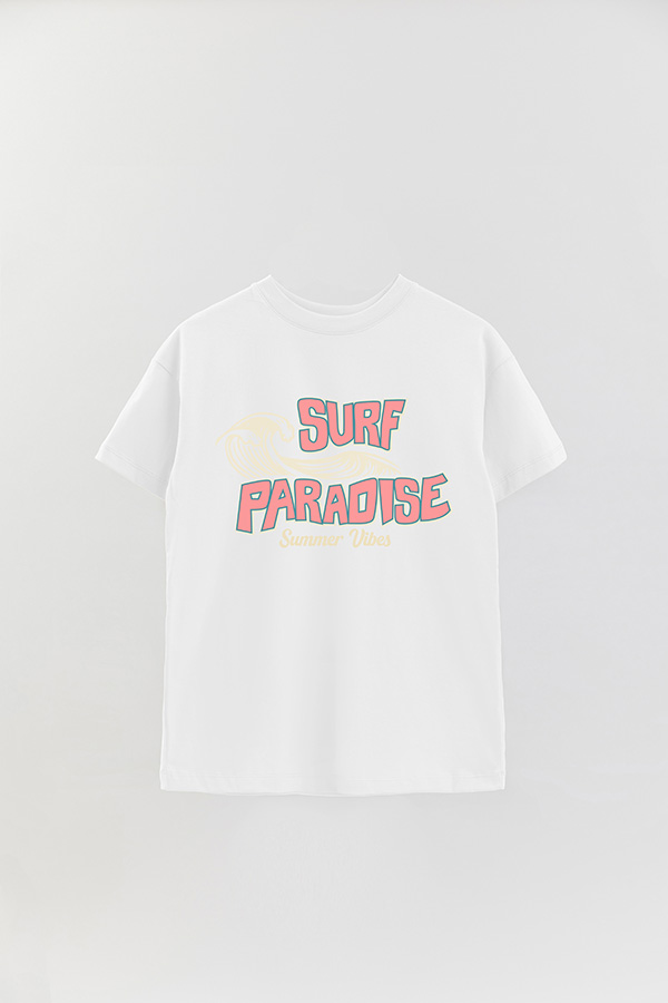 REMERA OVER ESTAMPADA SURF PARADISE RT