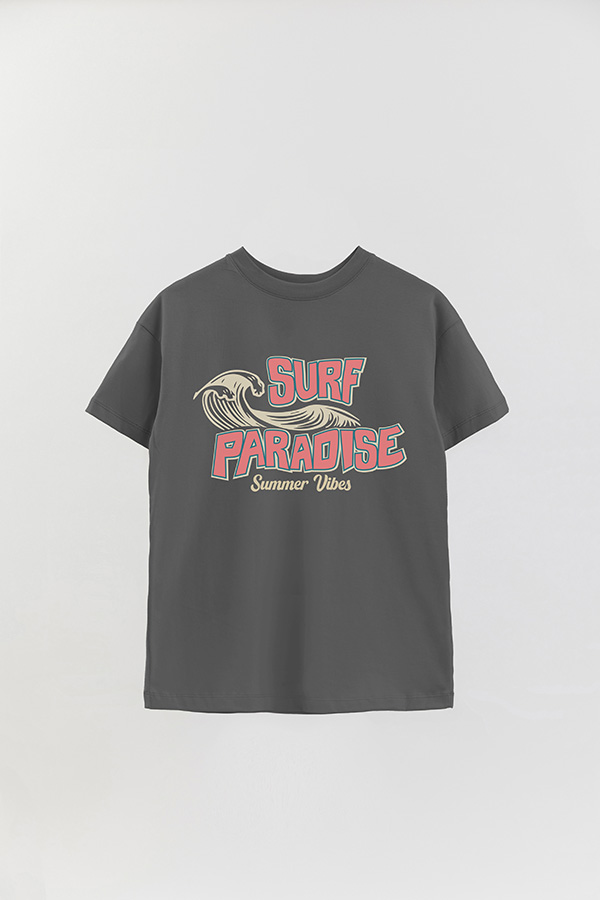 REMERA OVER ESTAMPADA SURF PARADISE RT