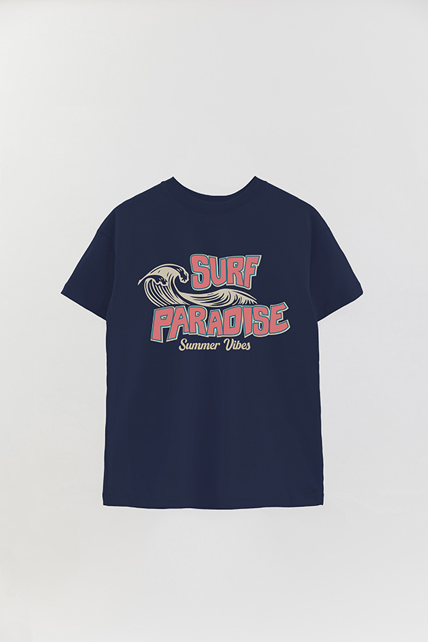 REMERA OVER ESTAMPADA SURF PARADISE RT