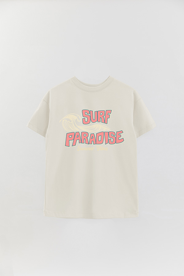 REMERA OVER ESTAMPADA SURF PARADISE RT