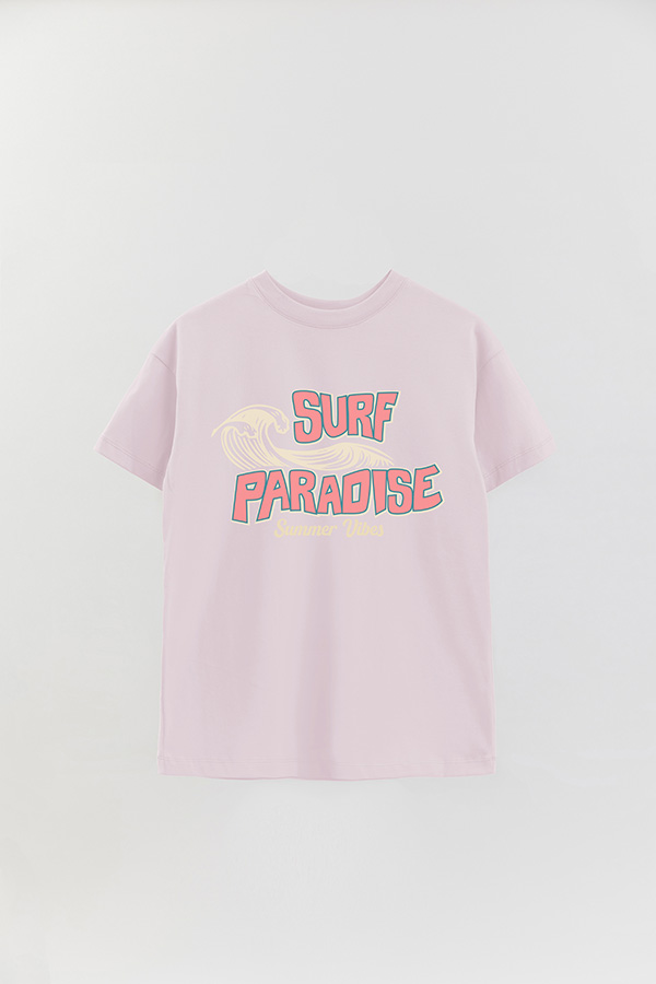REMERA OVER ESTAMPADA SURF PARADISE RT