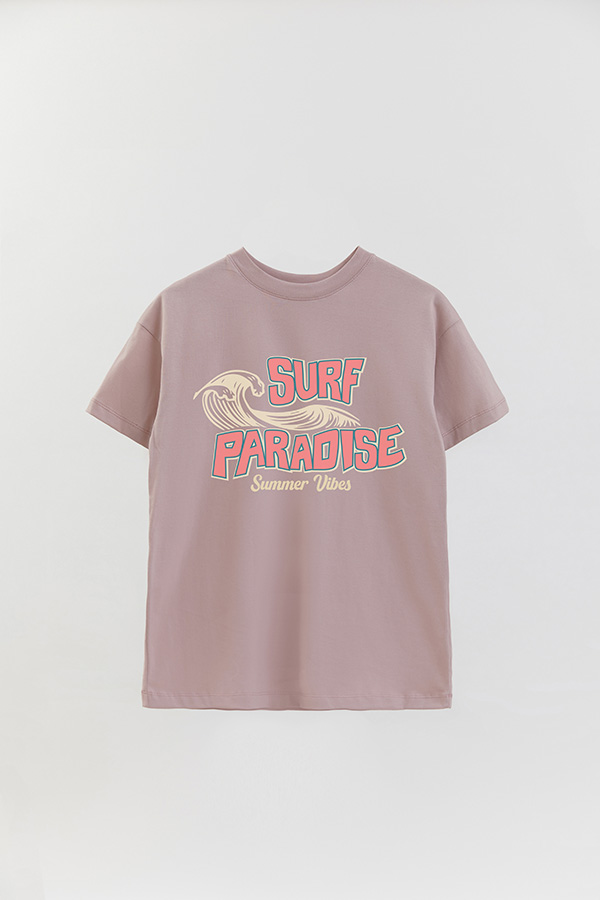 REMERA OVER ESTAMPADA SURF PARADISE RT