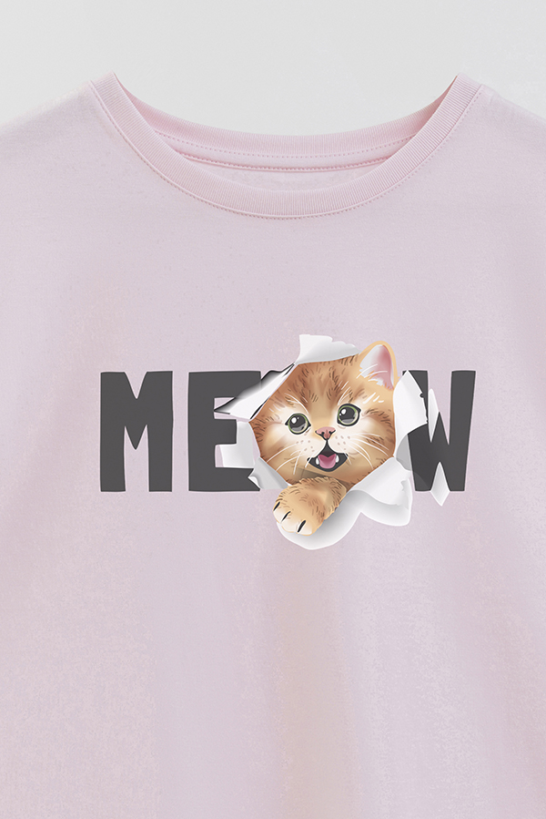 REMERA GIRL OVER KITTY DREAMS MEOW