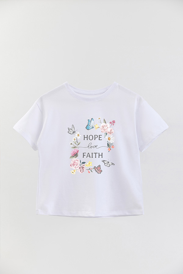 REMERA GIRL OVER HOPE LOVE