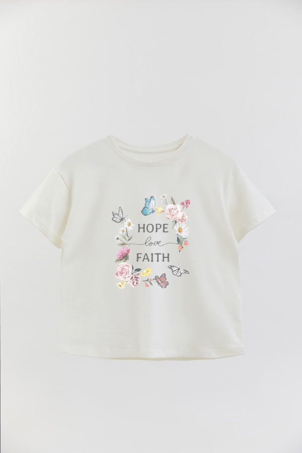 REMERA GIRL OVER HOPE LOVE