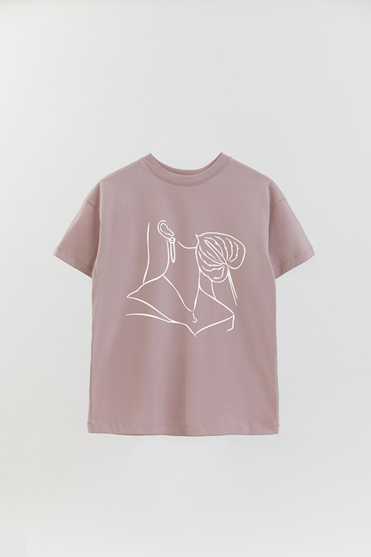 REMERA OVER ESTAMPADA W LINE ART1