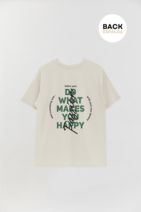 REMERA OVER FB URBAN DO WHAT MAKES YOU HAPPY