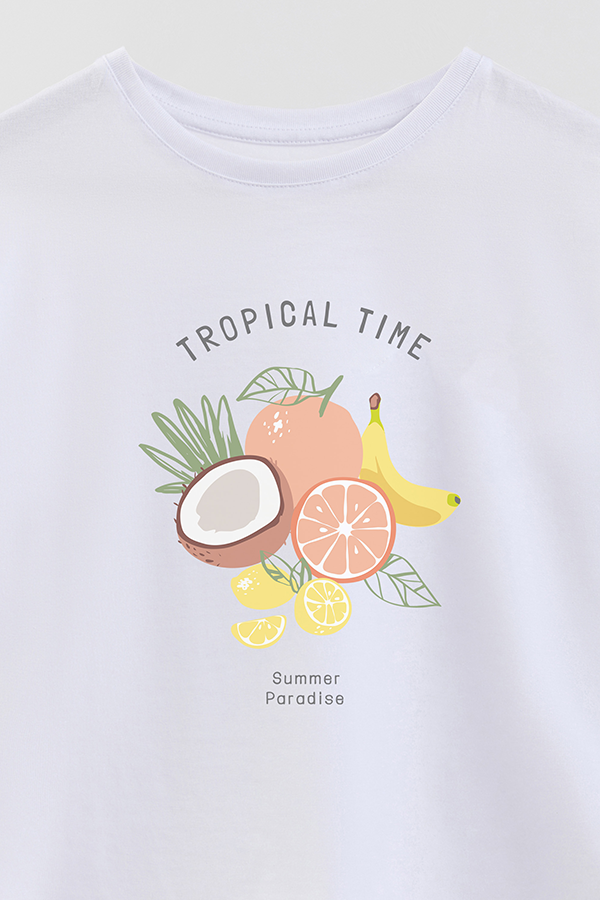 REMERA GIRL OVER TROPICAL TIME