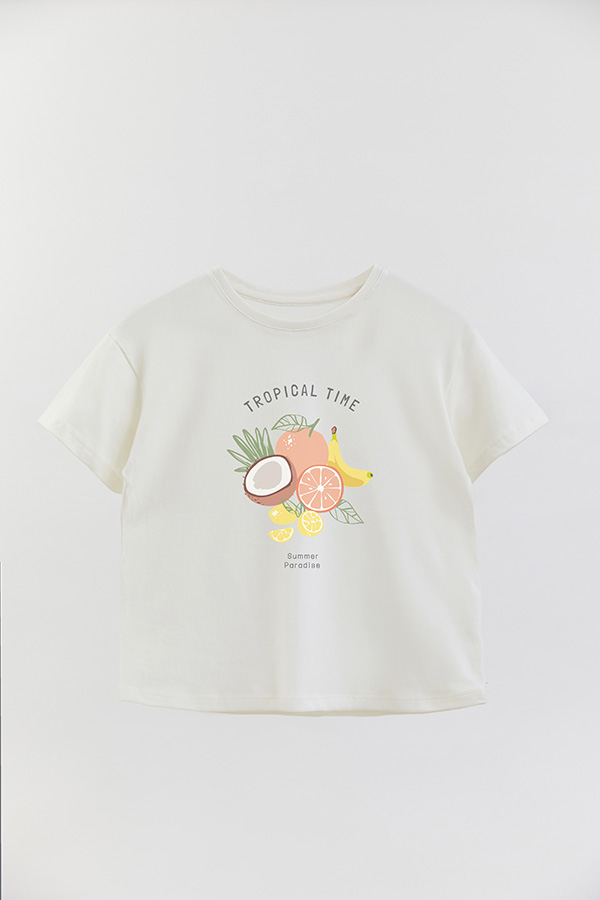 REMERA GIRL OVER TROPICAL TIME