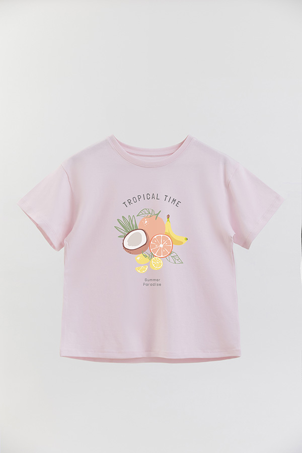 REMERA GIRL OVER TROPICAL TIME