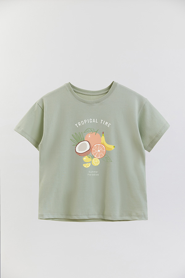 REMERA GIRL OVER TROPICAL TIME