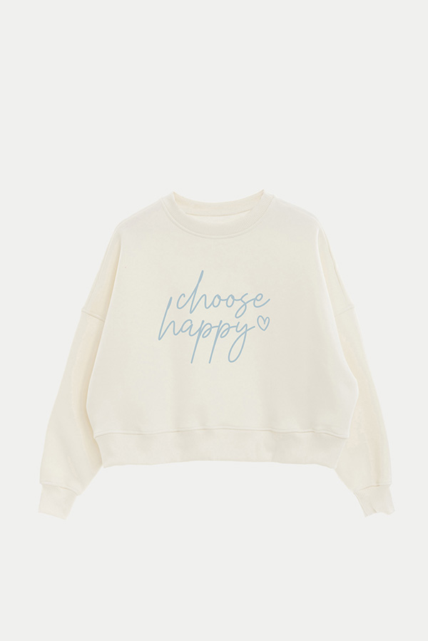 BUZO CROP ESTAMPADO MNM CHOOSE HAPPY