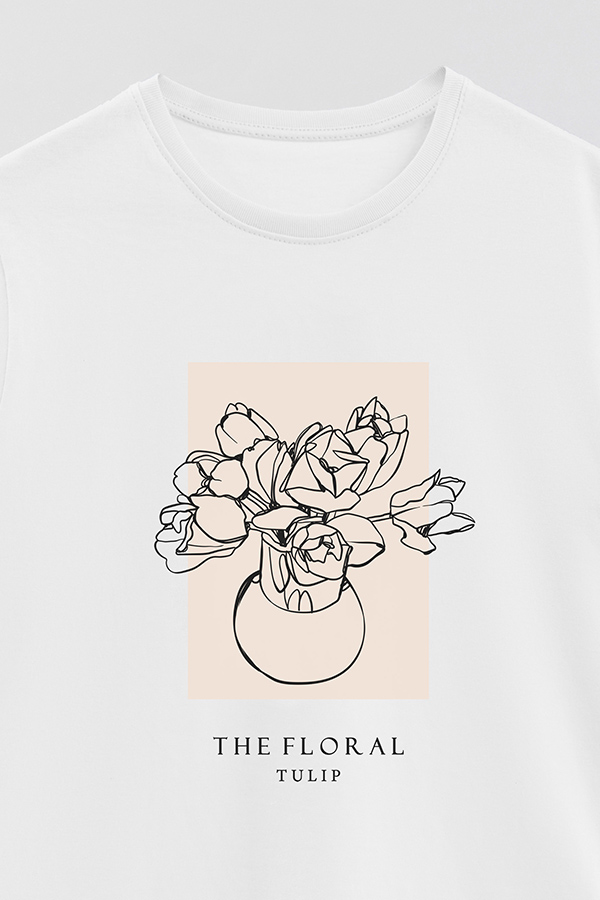 REMERA BASICA ESTAMPADA BT TULIP