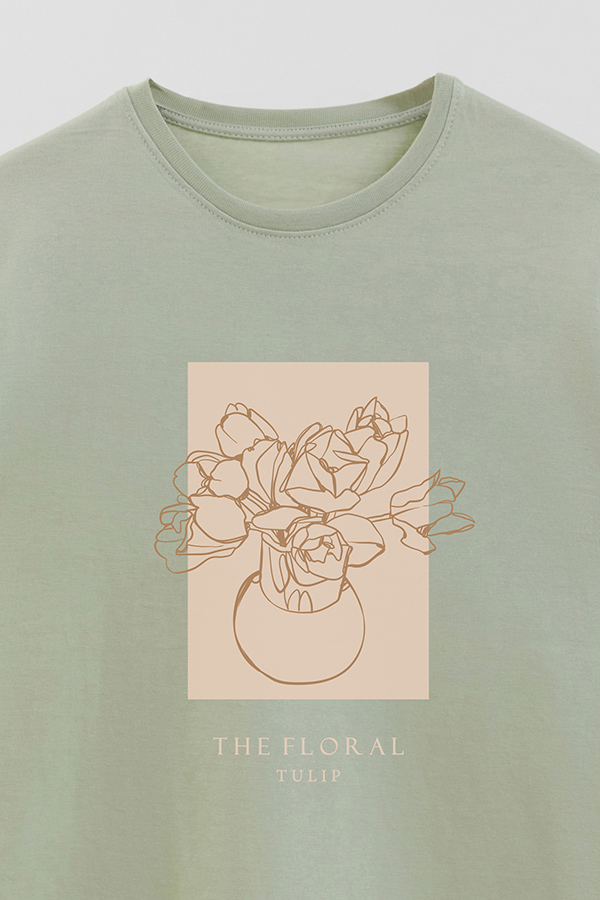 REMERA BASICA ESTAMPADA BT TULIP