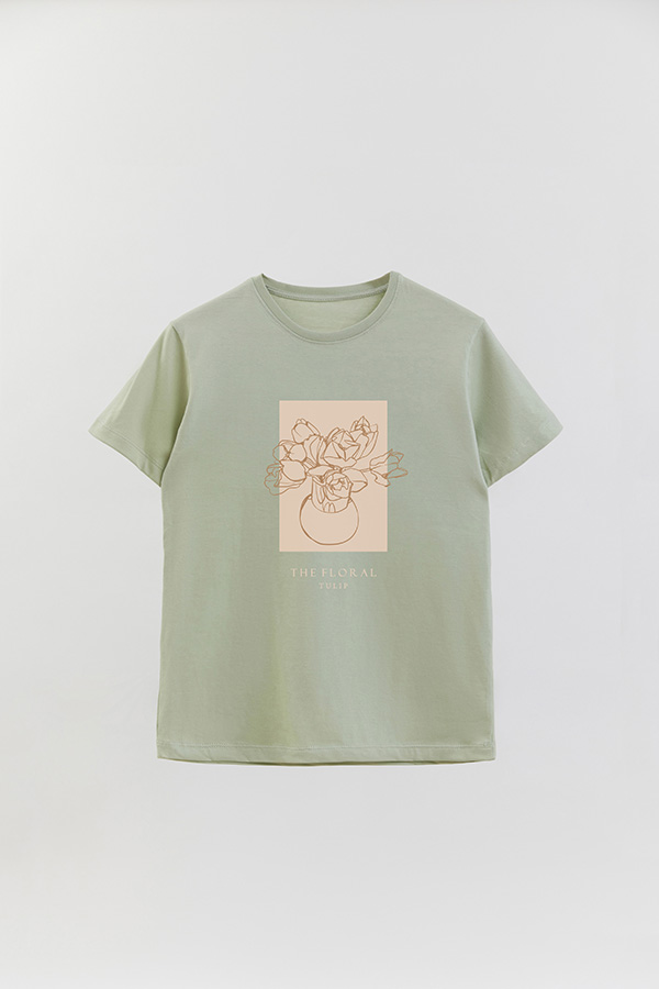 REMERA BASICA ESTAMPADA BT TULIP