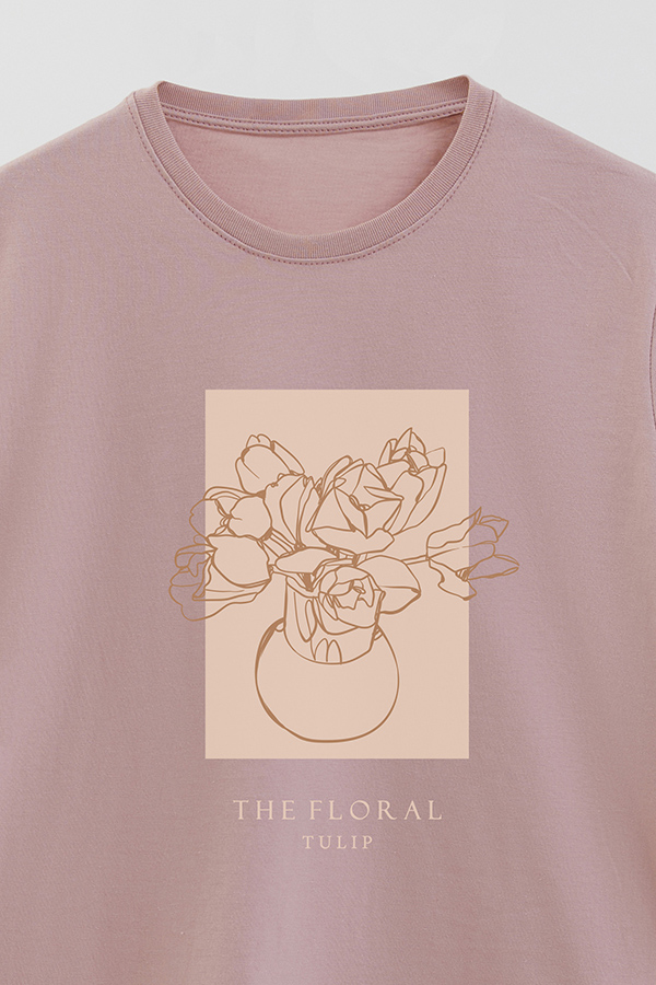 REMERA BASICA ESTAMPADA BT TULIP