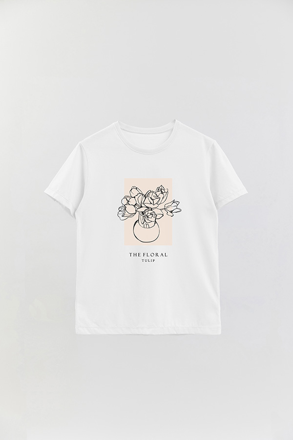 REMERA BASICA ESTAMPADA BT TULIP