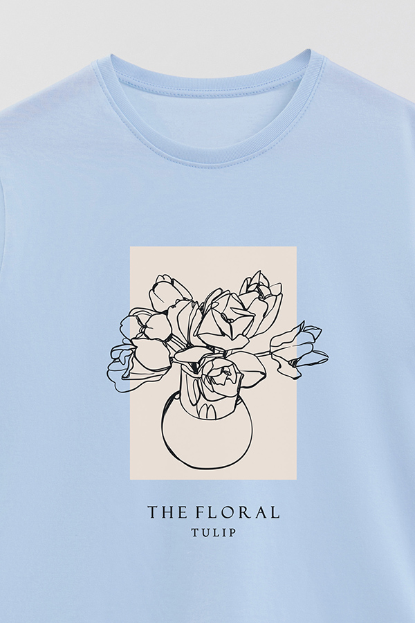 REMERA BASICA ESTAMPADA BT TULIP
