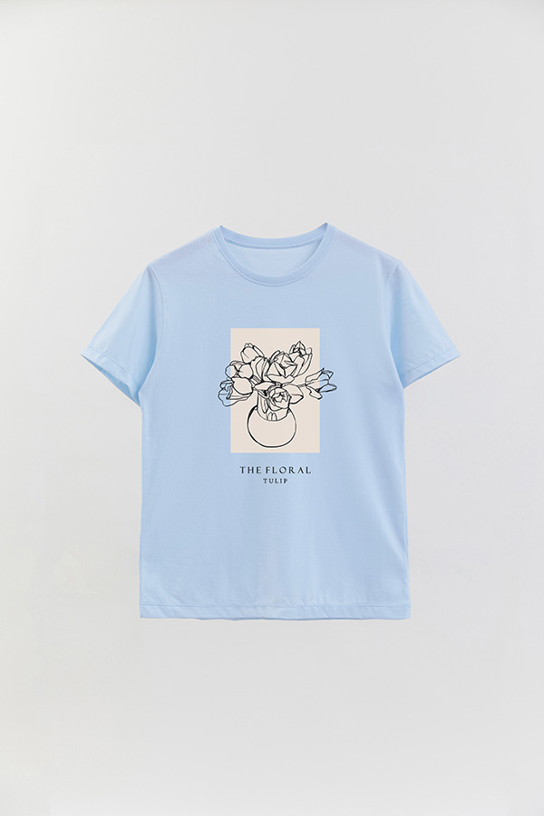 REMERA BASICA ESTAMPADA BT TULIP