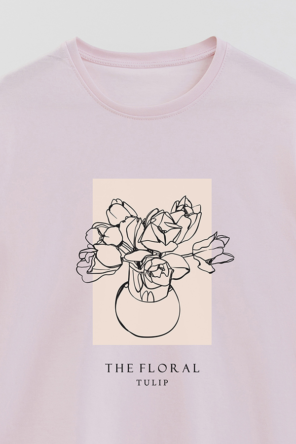 REMERA BASICA ESTAMPADA BT TULIP