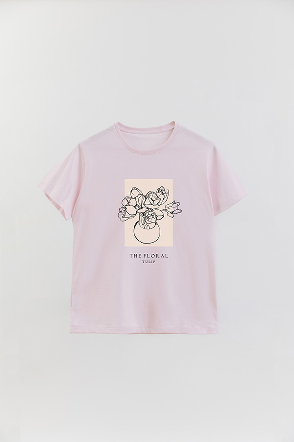 REMERA BASICA ESTAMPADA BT TULIP