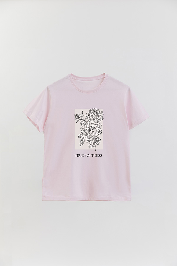 REMERA BASICA ESTAMPADA BT TRUE SOFTNESS