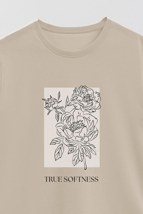 REMERA BASICA ESTAMPADA BT TRUE SOFTNESS