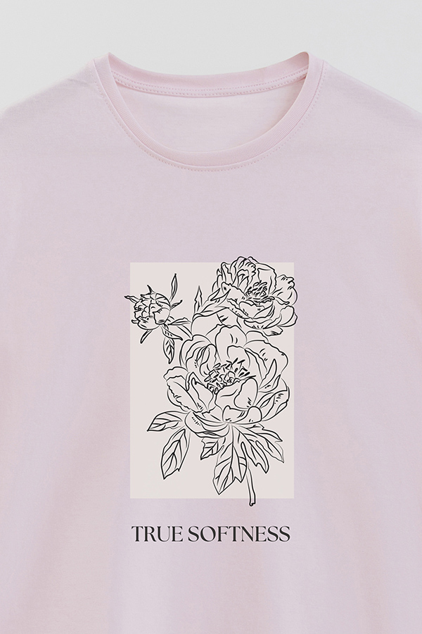 REMERA BASICA ESTAMPADA BT TRUE SOFTNESS