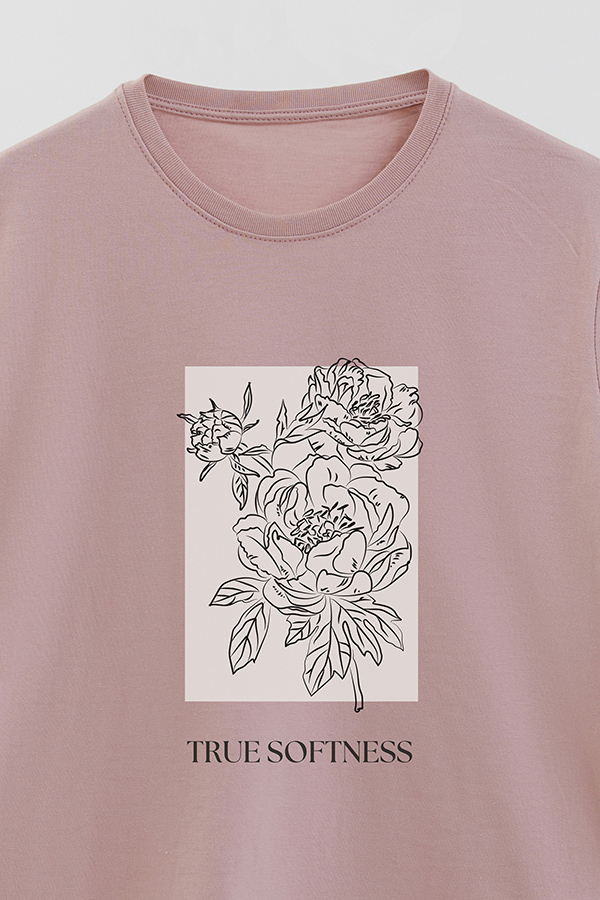 REMERA BASICA ESTAMPADA BT TRUE SOFTNESS