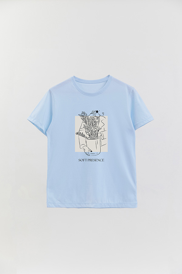 REMERA BASICA ESTAMPADA BT SOFT PRESENCE