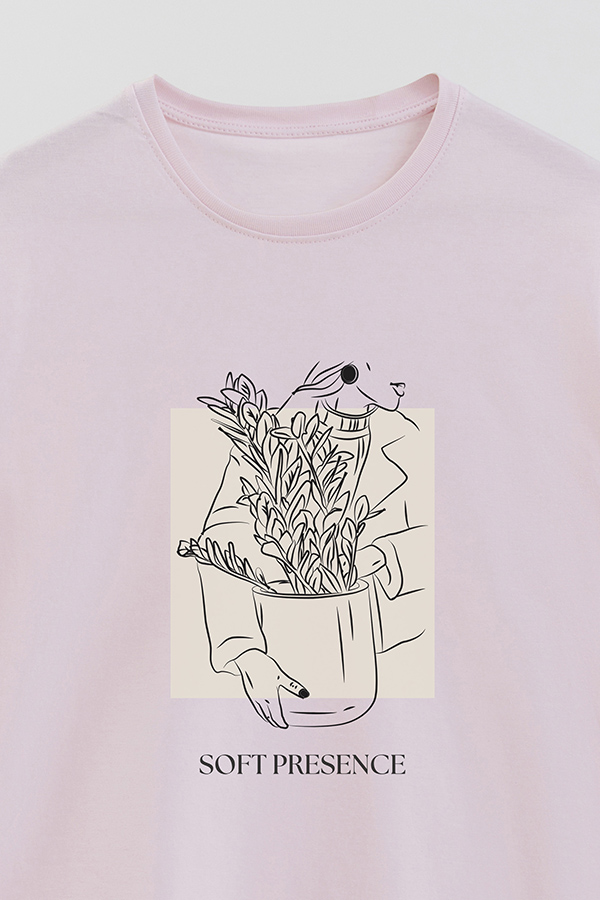 REMERA BASICA ESTAMPADA BT SOFT PRESENCE