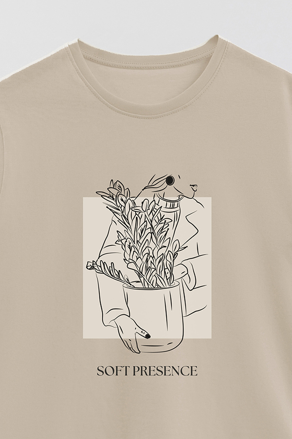 REMERA BASICA ESTAMPADA BT SOFT PRESENCE