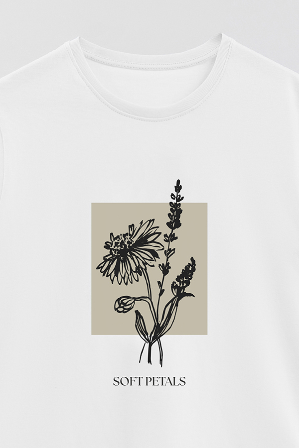 REMERA BASICA ESTAMPADA BT SOFT PETALS