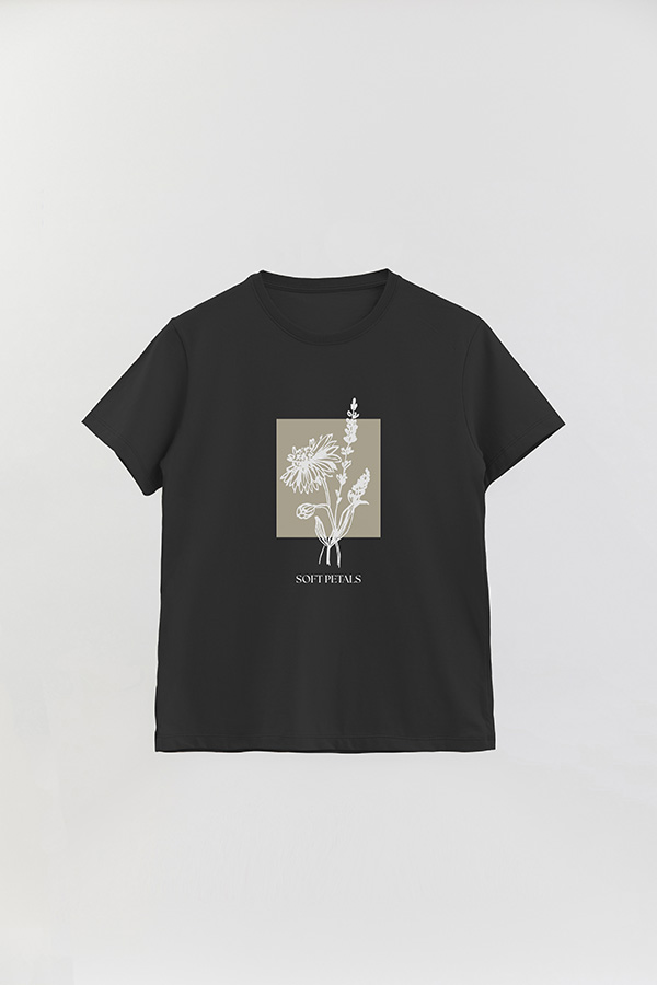 REMERA BASICA ESTAMPADA BT SOFT PETALS