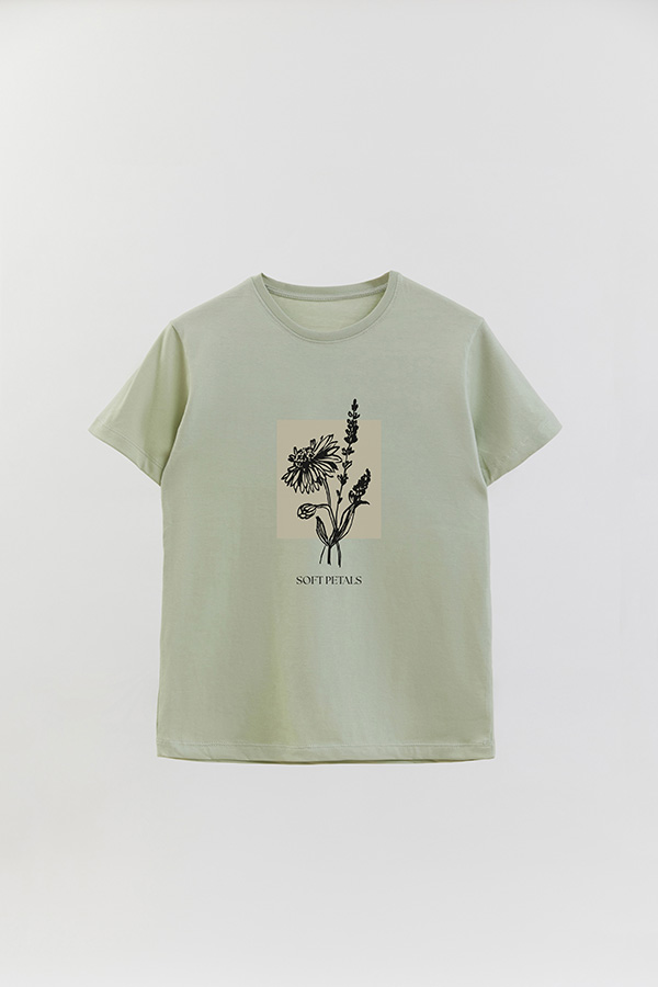 REMERA BASICA ESTAMPADA BT SOFT PETALS