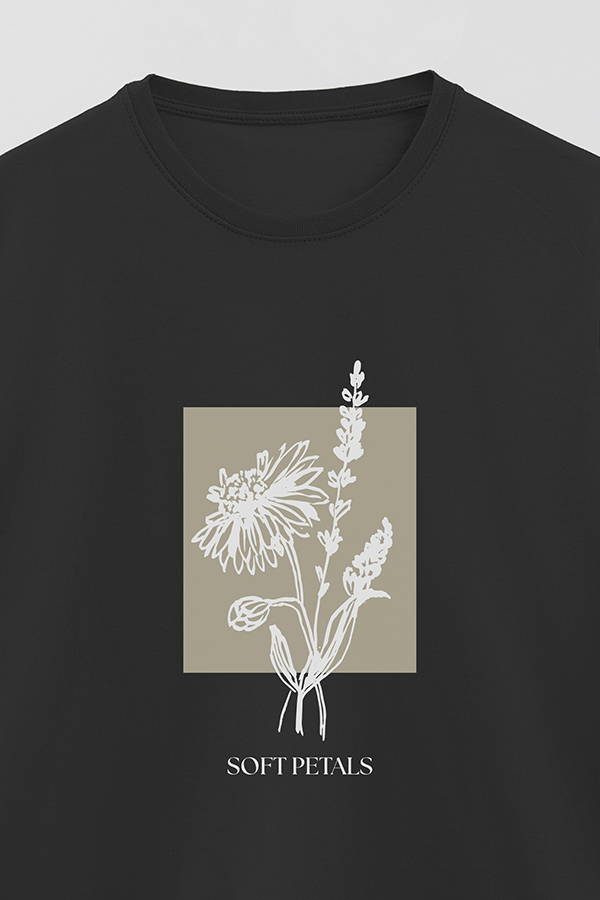 REMERA BASICA ESTAMPADA BT SOFT PETALS