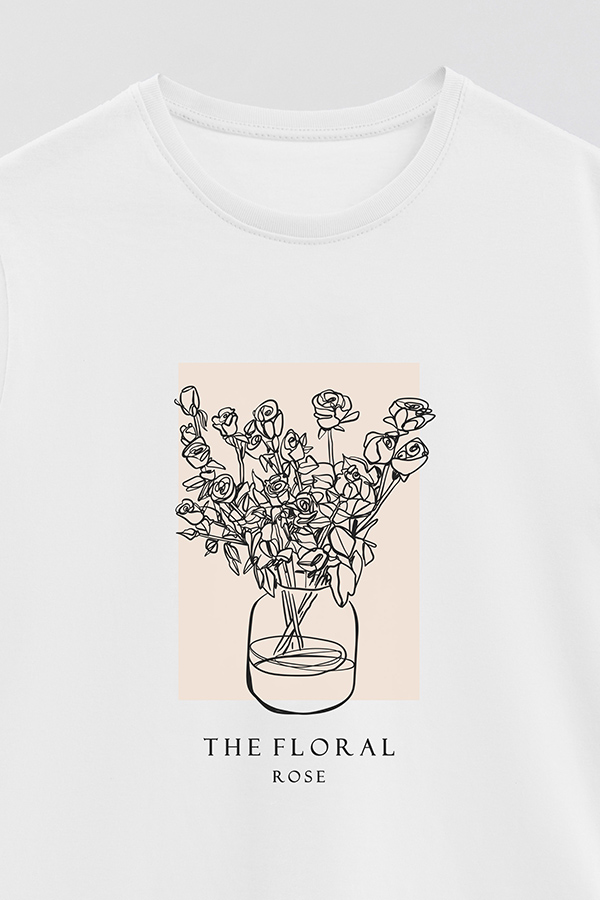 REMERA BASICA ESTAMPADA BT ROSE