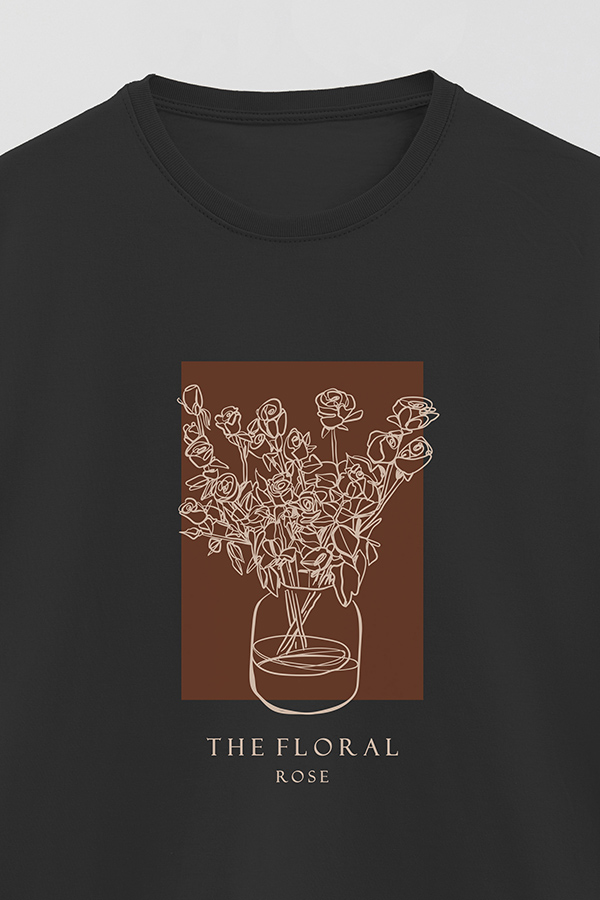REMERA BASICA ESTAMPADA BT ROSE