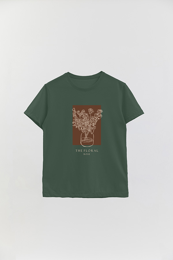 REMERA BASICA ESTAMPADA BT ROSE