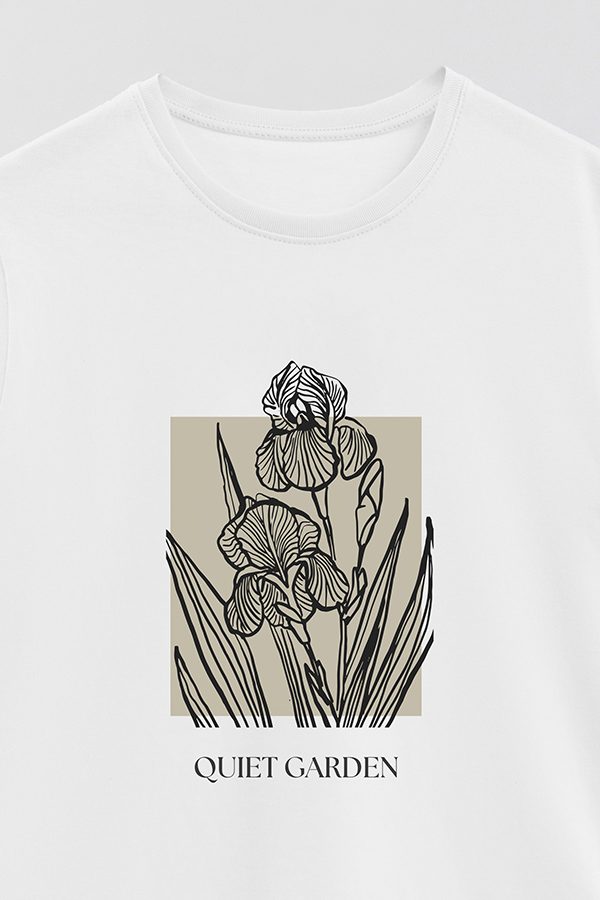 REMERA BASICA ESTAMPADA BT QUIET GARDEN