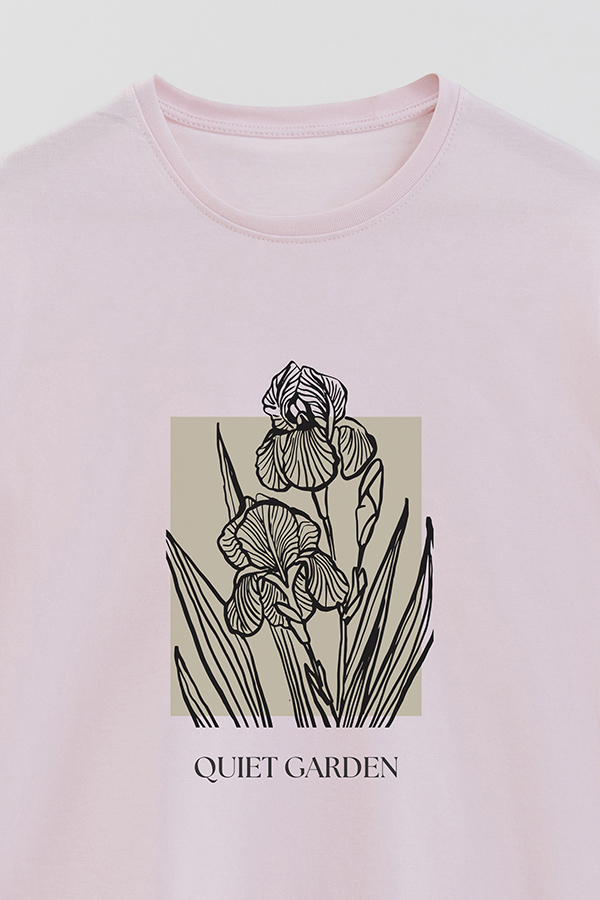 REMERA BASICA ESTAMPADA BT QUIET GARDEN