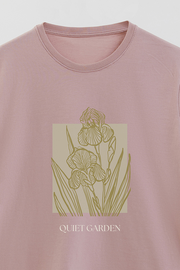 REMERA BASICA ESTAMPADA BT QUIET GARDEN