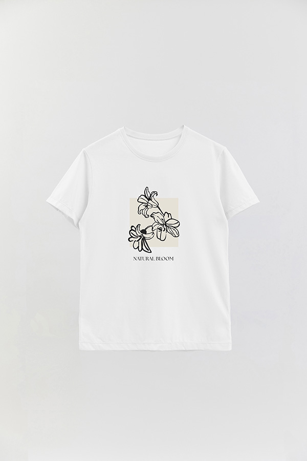 REMERA BASICA ESTAMPADA BT NATURAL BLOOM