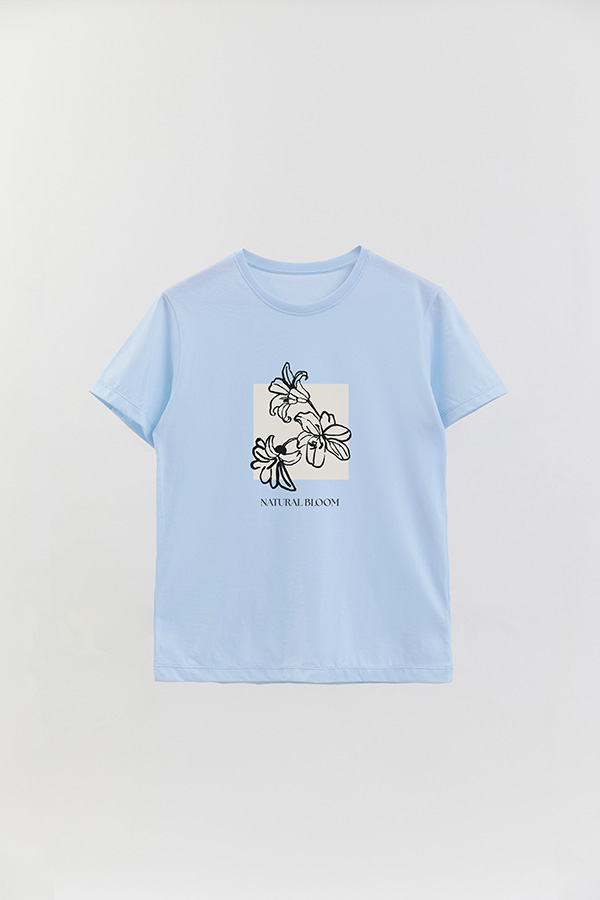 REMERA BASICA ESTAMPADA BT NATURAL BLOOM