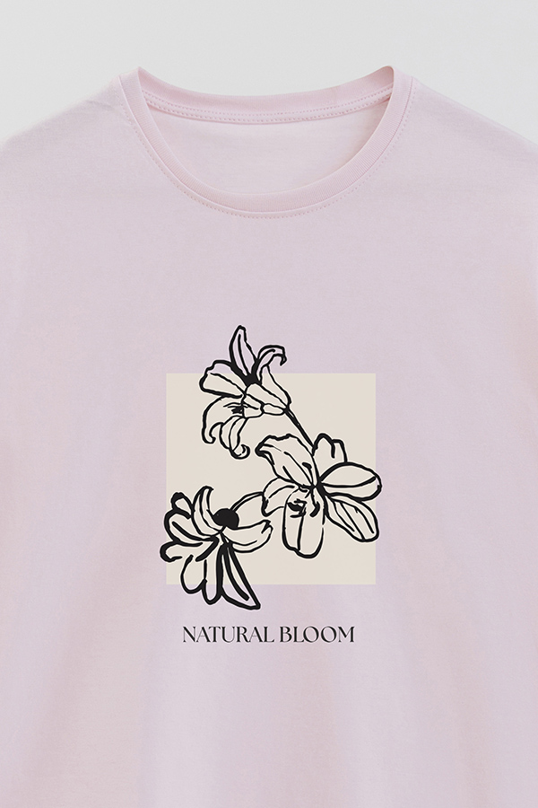 REMERA BASICA ESTAMPADA BT NATURAL BLOOM