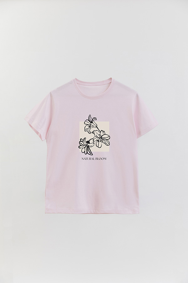 REMERA BASICA ESTAMPADA BT NATURAL BLOOM